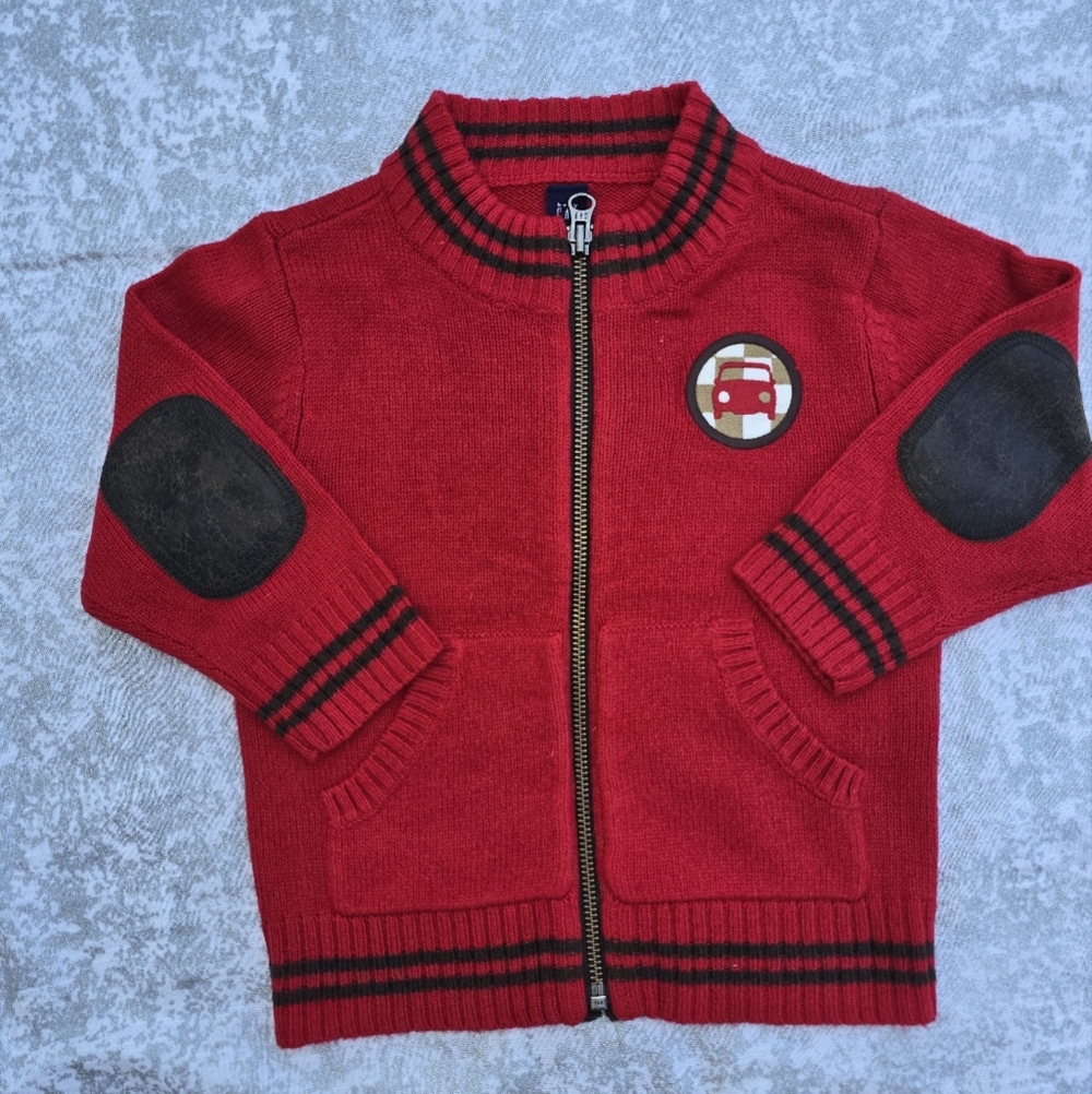 Gap Red Kids Jacket with Car Patch